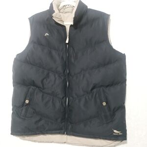DENNER  Black-nude reversible Puffer Vest....size:XL